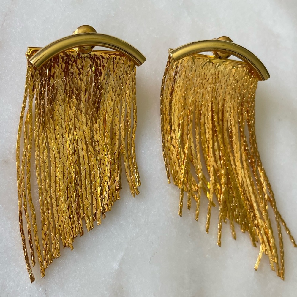 Asymmetrical Fringe Earrings - Picture 10 of 10